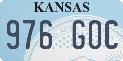KS license plate 976GOC