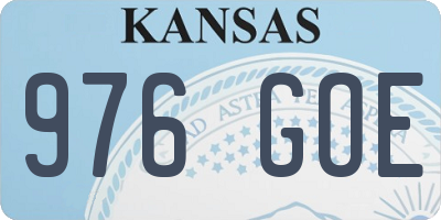 KS license plate 976GOE