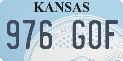 KS license plate 976GOF