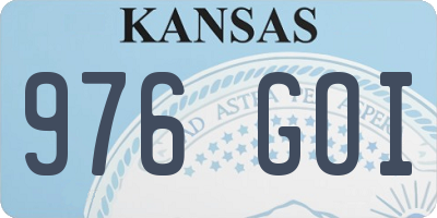 KS license plate 976GOI