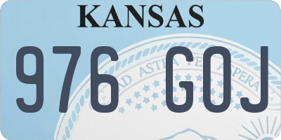 KS license plate 976GOJ