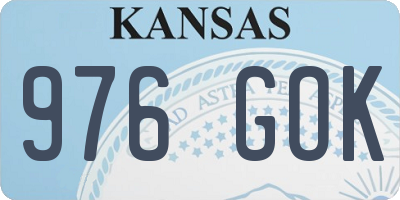 KS license plate 976GOK