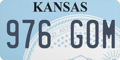 KS license plate 976GOM