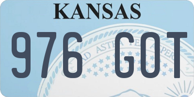 KS license plate 976GOT