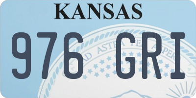 KS license plate 976GRI