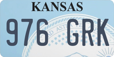 KS license plate 976GRK