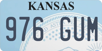 KS license plate 976GUM