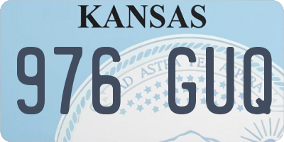 KS license plate 976GUQ
