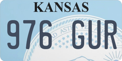 KS license plate 976GUR