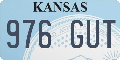 KS license plate 976GUT