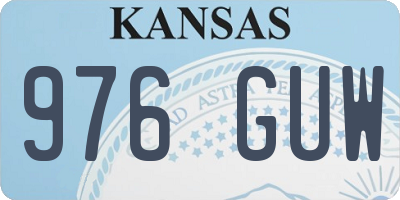 KS license plate 976GUW