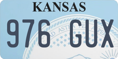 KS license plate 976GUX