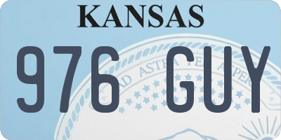 KS license plate 976GUY