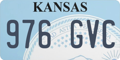 KS license plate 976GVC