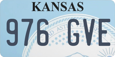 KS license plate 976GVE