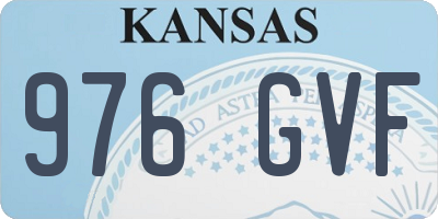 KS license plate 976GVF