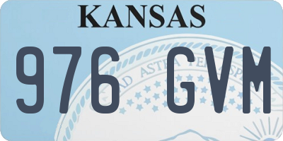 KS license plate 976GVM