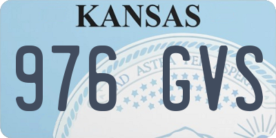 KS license plate 976GVS