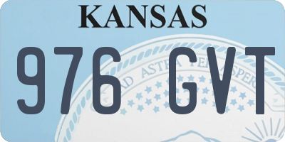 KS license plate 976GVT