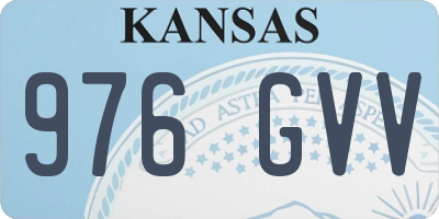KS license plate 976GVV