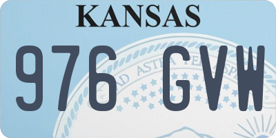 KS license plate 976GVW