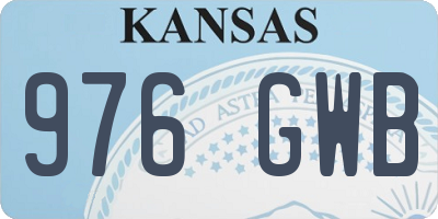 KS license plate 976GWB