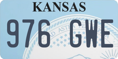 KS license plate 976GWE
