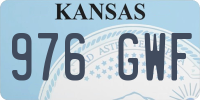 KS license plate 976GWF