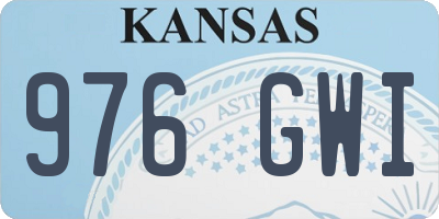KS license plate 976GWI