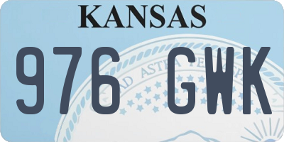 KS license plate 976GWK