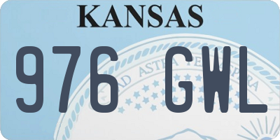 KS license plate 976GWL
