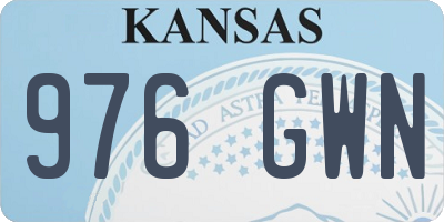 KS license plate 976GWN