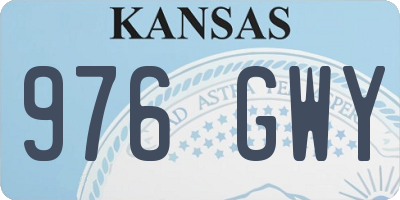 KS license plate 976GWY