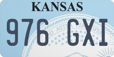 KS license plate 976GXI