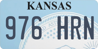 KS license plate 976HRN