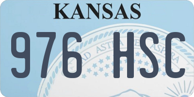 KS license plate 976HSC