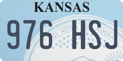 KS license plate 976HSJ