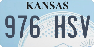 KS license plate 976HSV
