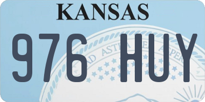 KS license plate 976HUY