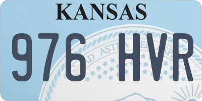 KS license plate 976HVR