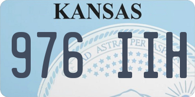 KS license plate 976IIH