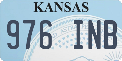 KS license plate 976INB