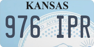 KS license plate 976IPR