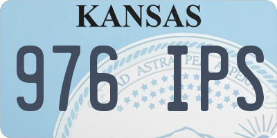 KS license plate 976IPS