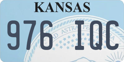 KS license plate 976IQC
