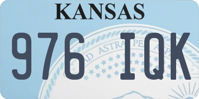 KS license plate 976IQK