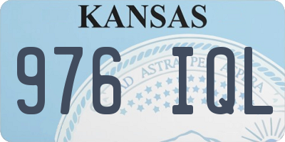 KS license plate 976IQL