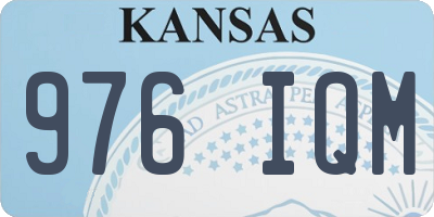 KS license plate 976IQM