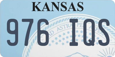 KS license plate 976IQS