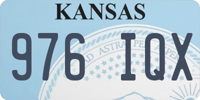 KS license plate 976IQX